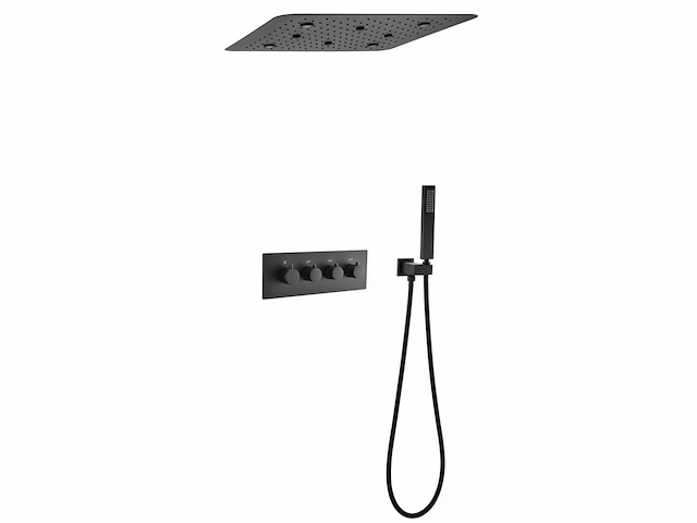 Mawialux inbouw doucheset met ledverlichting - okapi - mat zwart - afbeelding 1 van  27