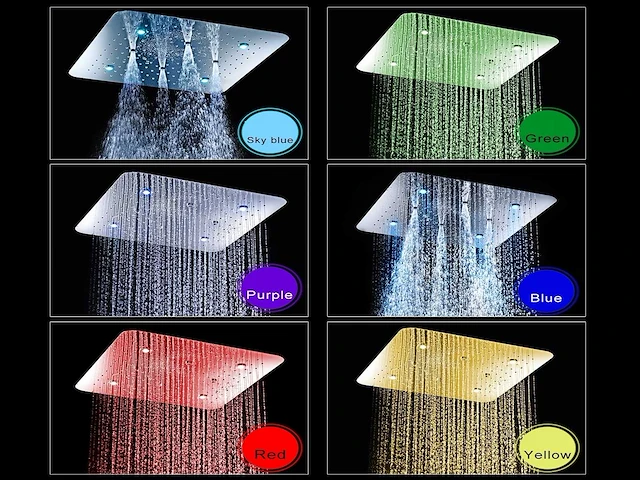 Mawialux inbouw doucheset met ledverlichting - okapi - mat zwart - afbeelding 12 van  27