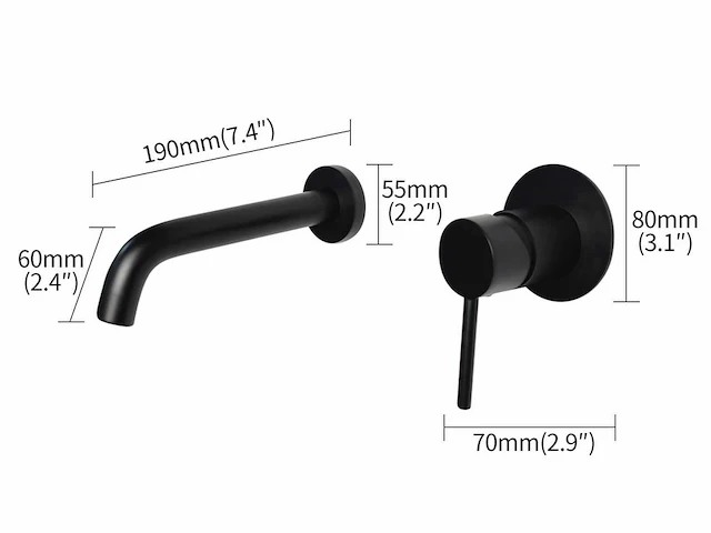 Mawialux inbouw muurkraan (in meerdere kleuren beschikbaar) - afbeelding 7 van  10