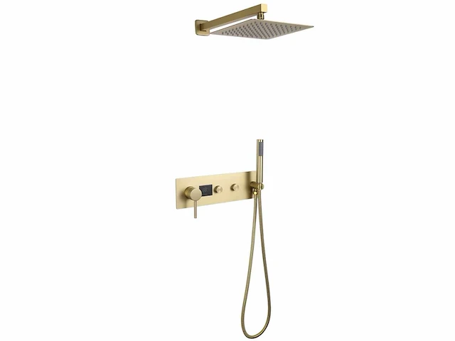 Mawialux inbouw regendouche - digitaal display - geborsteld goud - afbeelding 1 van  33