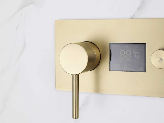 Mawialux inbouw regendouche - digitaal display - geborsteld goud - afbeelding 10 van  33