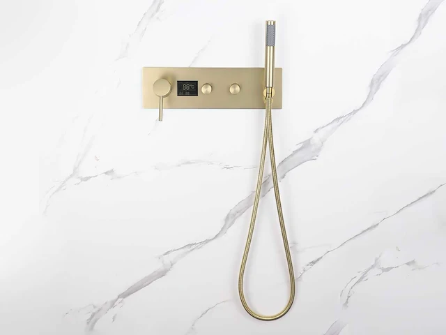 Mawialux inbouw regendouche - digitaal display - geborsteld goud - afbeelding 15 van  33