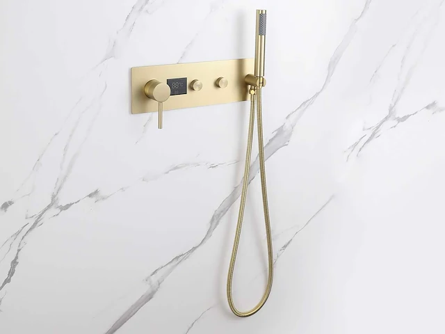Mawialux inbouw regendouche - digitaal display - geborsteld goud - afbeelding 16 van  33