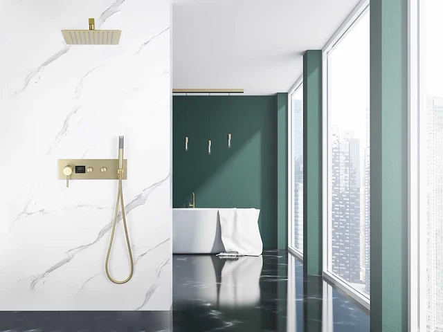 Mawialux inbouw regendouche - digitaal display - geborsteld goud - afbeelding 25 van  33