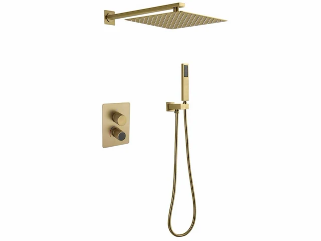 Mawialux inbouw regendouche - digitaal display - geborsteld goud - afbeelding 1 van  6