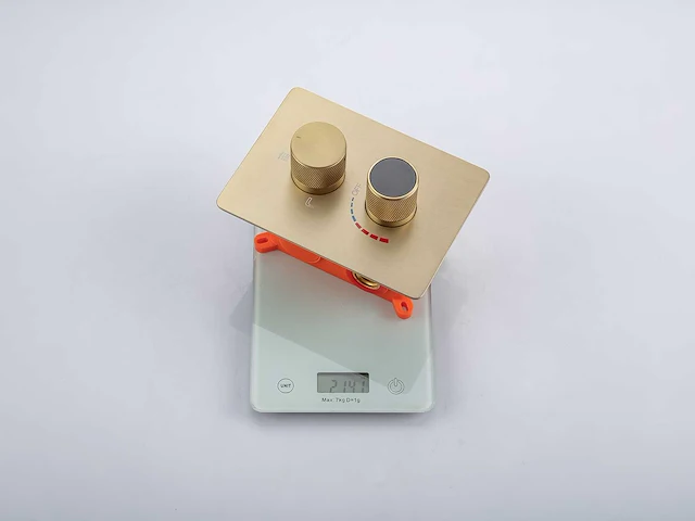 Mawialux inbouw regendouche - digitaal display - geborsteld goud - afbeelding 3 van  6