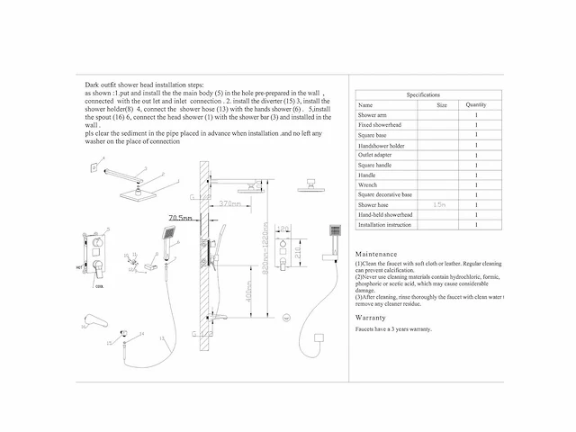 Mawialux inbouw regendouche chroom - digitaal display - afbeelding 3 van  12