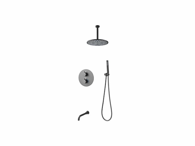 Mawialux inbouw regendouche gunmetal grey - afbeelding 4 van  13