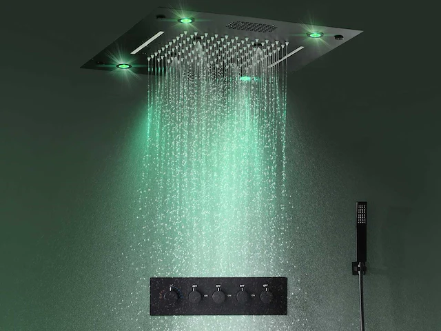 Mawialux inbouw regendouche met bluetooth mat zwart - afbeelding 3 van  18