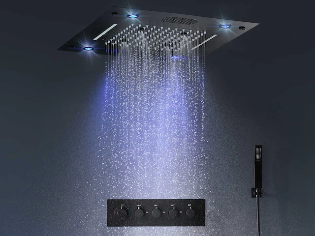 Mawialux inbouw regendouche met bluetooth mat zwart - afbeelding 4 van  18