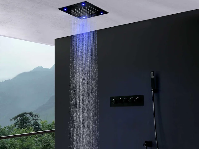 Mawialux inbouw regendouche met bluetooth mat zwart - afbeelding 8 van  18