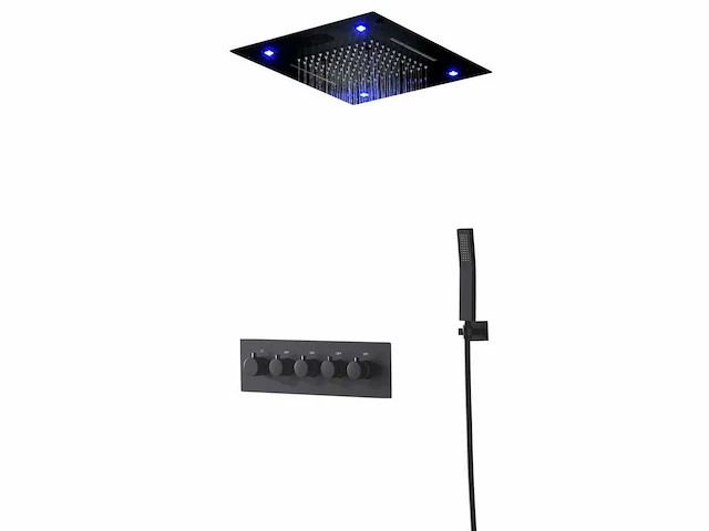 Mawialux inbouw regendouche met bluetooth mat zwart - afbeelding 11 van  18