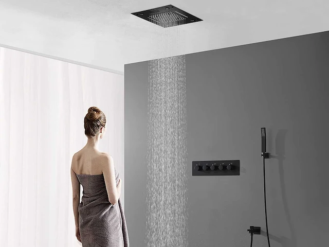 Mawialux inbouw regendouche met bluetooth mat zwart - afbeelding 18 van  18