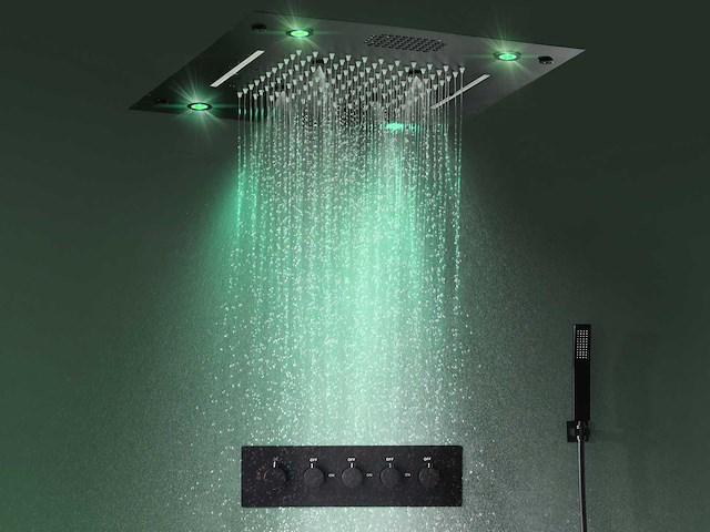 Mawialux inbouw regendouche met bluetooth mat zwart - afbeelding 3 van  18