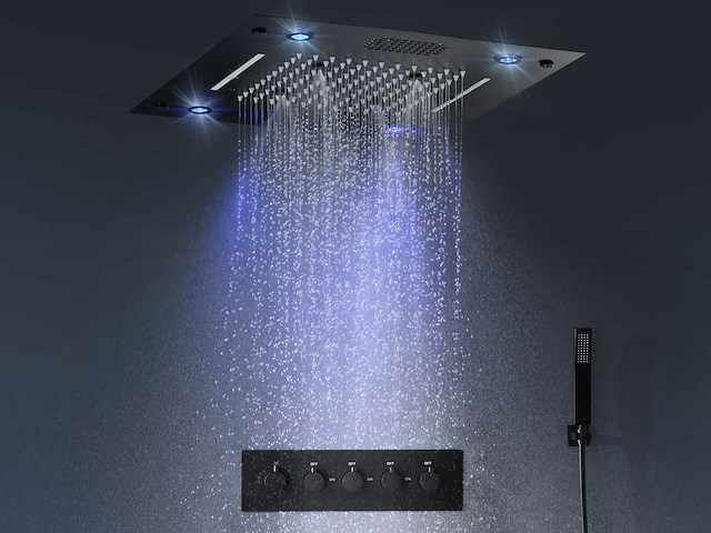 Mawialux inbouw regendouche met bluetooth mat zwart - afbeelding 4 van  18