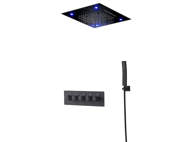 Mawialux inbouw regendouche met bluetooth mat zwart - afbeelding 11 van  18