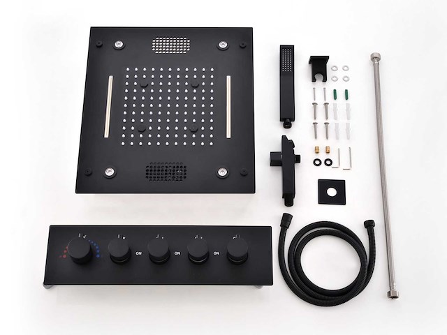 Mawialux inbouw regendouche met bluetooth mat zwart - afbeelding 12 van  18