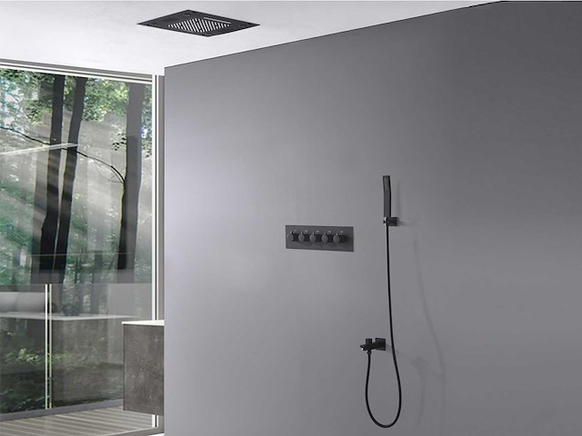 Mawialux inbouw regendouche met bluetooth mat zwart - afbeelding 17 van  18