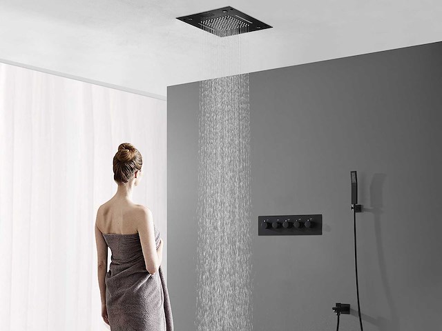 Mawialux inbouw regendouche met bluetooth mat zwart - afbeelding 18 van  18