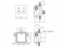 Mawialux inbouw regendouche met (mat zwart of gunmetal grey) - afbeelding 4 van  14