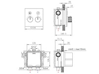 Mawialux inbouw regendouche met (mat zwart of gunmetal grey) - afbeelding 4 van  14