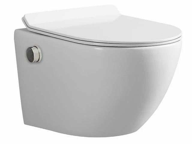 Mawialux inbouw wandcloset met bidet glans wit of mat zwart - afbeelding 1 van  8