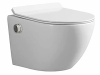 Mawialux inbouw wandcloset met bidet glans wit of mat zwart - afbeelding 1 van  8
