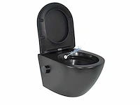 Mawialux inbouw wandcloset met bidet glans wit of mat zwart - afbeelding 3 van  8