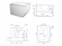 Mawialux inbouw wandcloset met closetzitting - mat wit - afbeelding 2 van  12