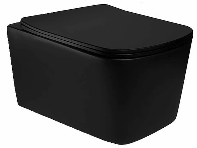 Mawialux inbouw wandcloset met closetzitting - mat zwart - afbeelding 1 van  4