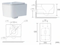 Mawialux inbouw wandcloset met closetzitting - mat zwart - afbeelding 3 van  4