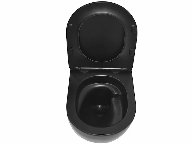 Mawialux inbouw wandcloset met closetzitting - turbo flush - mat zwart - afbeelding 2 van  6