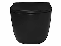Mawialux inbouw wandcloset met closetzitting - turbo flush - mat zwart - afbeelding 4 van  6
