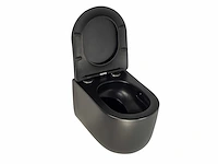 Mawialux inbouw wandcloset met closetzitting - turbo flush - mat zwart - afbeelding 2 van  6