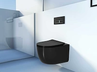 Mawialux inbouw wandcloset met closetzitting - turbo flush - mat zwart - afbeelding 4 van  6
