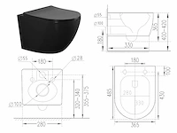 Mawialux inbouw wandcloset met closetzitting (diverse kleuren mogelijk) - afbeelding 3 van  12