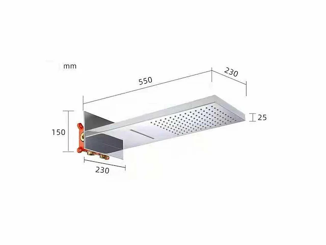 Mawialux inbouw waterval regendouche - digitaal display (in 3 kleuren beschikbaar) - afbeelding 8 van  16