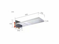 Mawialux inbouw waterval regendouche - digitaal display (in 3 kleuren beschikbaar) - afbeelding 8 van  16