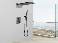 Mawialux inbouw waterval regendouche - digitaal display (mat zwart of gunmetal grey) - afbeelding 11 van  12