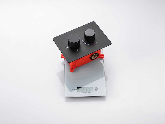 Mawialux inbouw waterval regendouche - digitaal display (mat zwart of gunmetal grey) - afbeelding 8 van  12