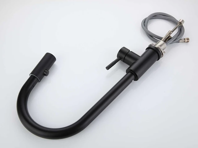 Mawialux keukenkraan met uitneembare sproeikop - mat zwart - afbeelding 3 van  18