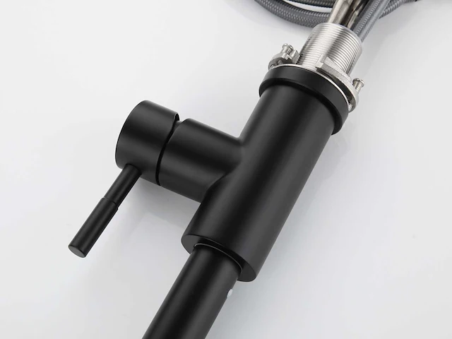 Mawialux keukenkraan met uitneembare sproeikop - mat zwart - afbeelding 5 van  18