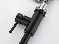 Mawialux keukenkraan met uitneembare sproeikop - mat zwart - afbeelding 5 van  18