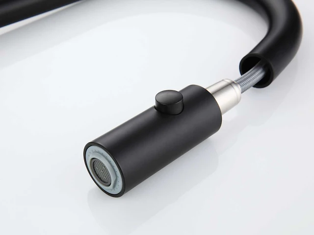 Mawialux keukenkraan met uitneembare sproeikop - mat zwart - afbeelding 7 van  18