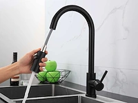 Mawialux keukenkraan met uitneembare sproeikop - mat zwart - afbeelding 12 van  18