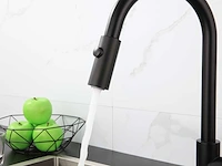 Mawialux keukenkraan met uitneembare sproeikop - mat zwart - afbeelding 14 van  18