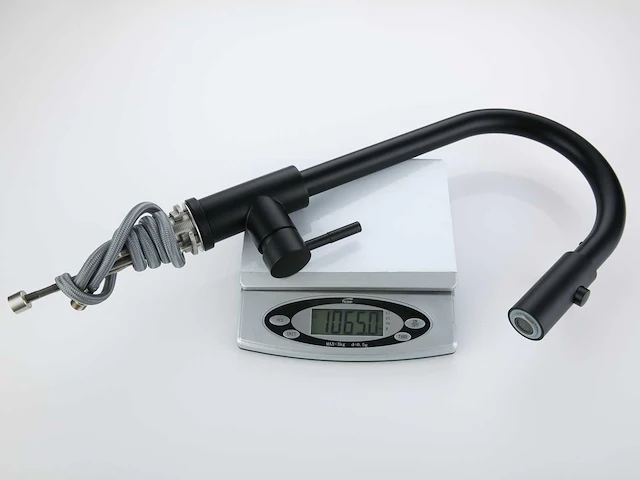 Mawialux keukenkraan met uitneembare sproeikop - mat zwart - afbeelding 17 van  18