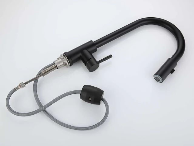 Mawialux keukenkraan met uitneembare sproeikop - mat zwart - afbeelding 18 van  18