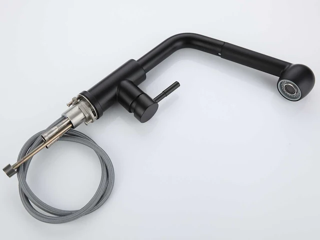 Mawialux keukenkraan met uitneembare sproeikop - mat zwart - afbeelding 2 van  18