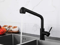 Mawialux keukenkraan met uitneembare sproeikop - mat zwart - afbeelding 11 van  18